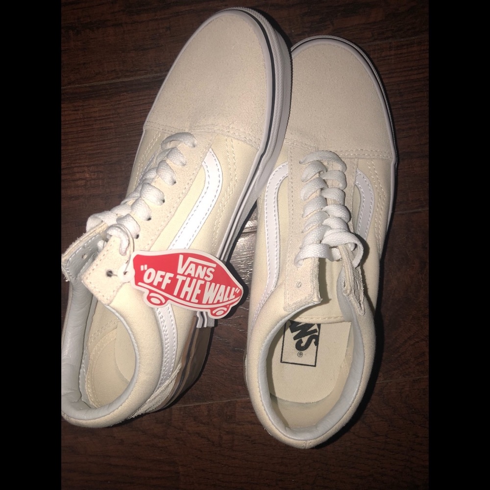 Vans cream suede